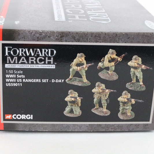 WW2 US Rangers D-Day Set Forward March Corgi 1:50 US59011 166/1200 Metal Figures