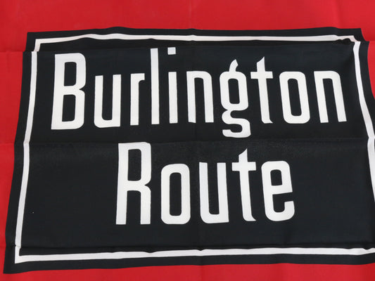 Burlington Route Red & Black Railroad Train Flag 2x3 USA