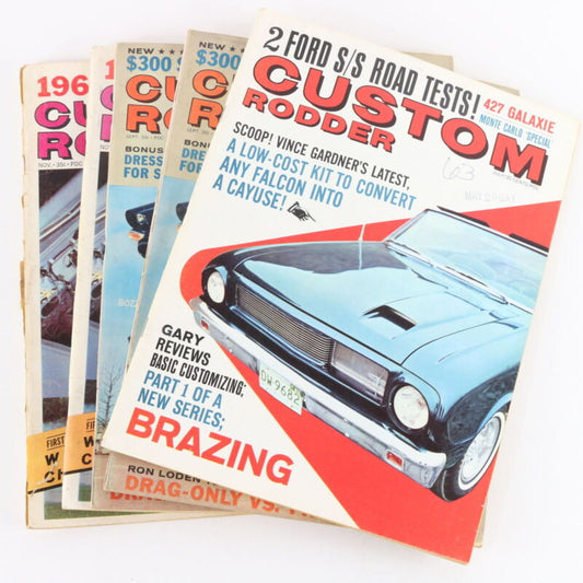 Lot Of 5 Custom Rodder July September November 1963 Vintage Car Magazines