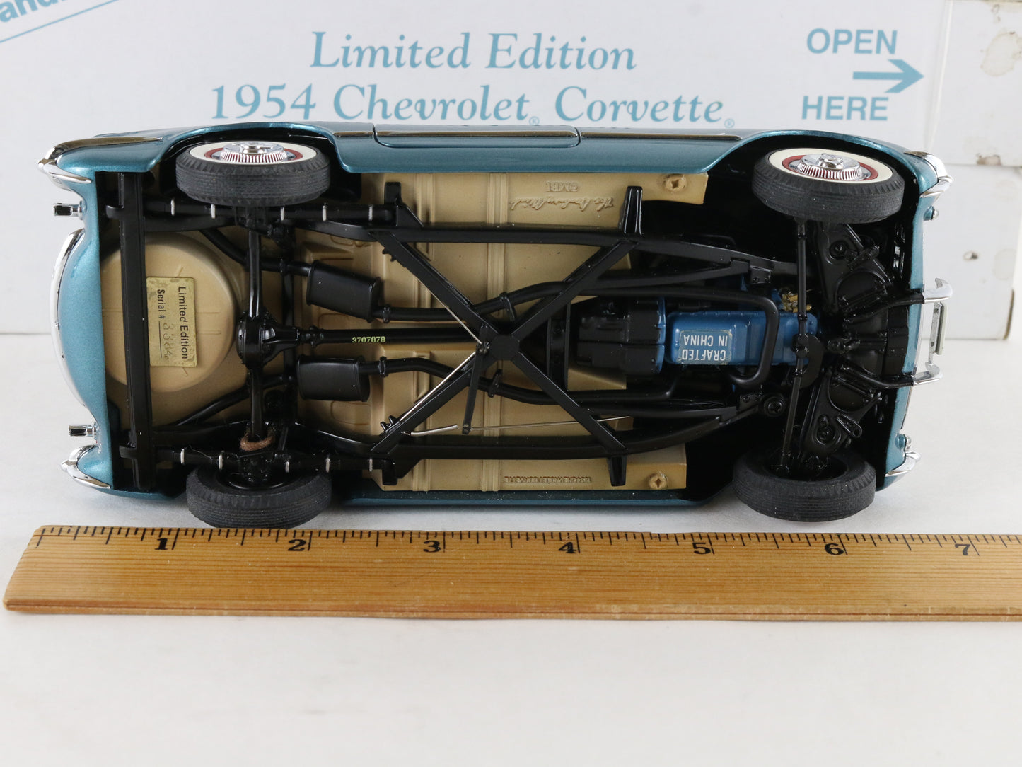 1954 Chevy Corvette Limited Blue Convertible Danbury Mint 1:24 Model #3384