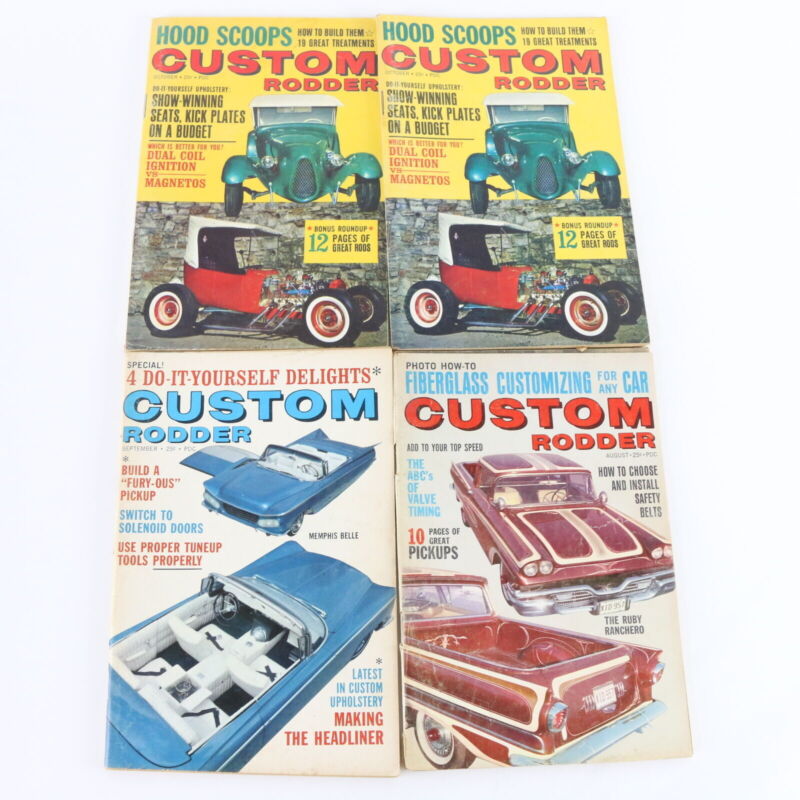 Lot Of 6 Custom Rodder July Aug Sep Oct 1962 Vintage Car Magazines