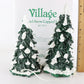 Dept 56 Village Set Of 2 Lighted Snow Capped Trees Christmas Accessories 52604