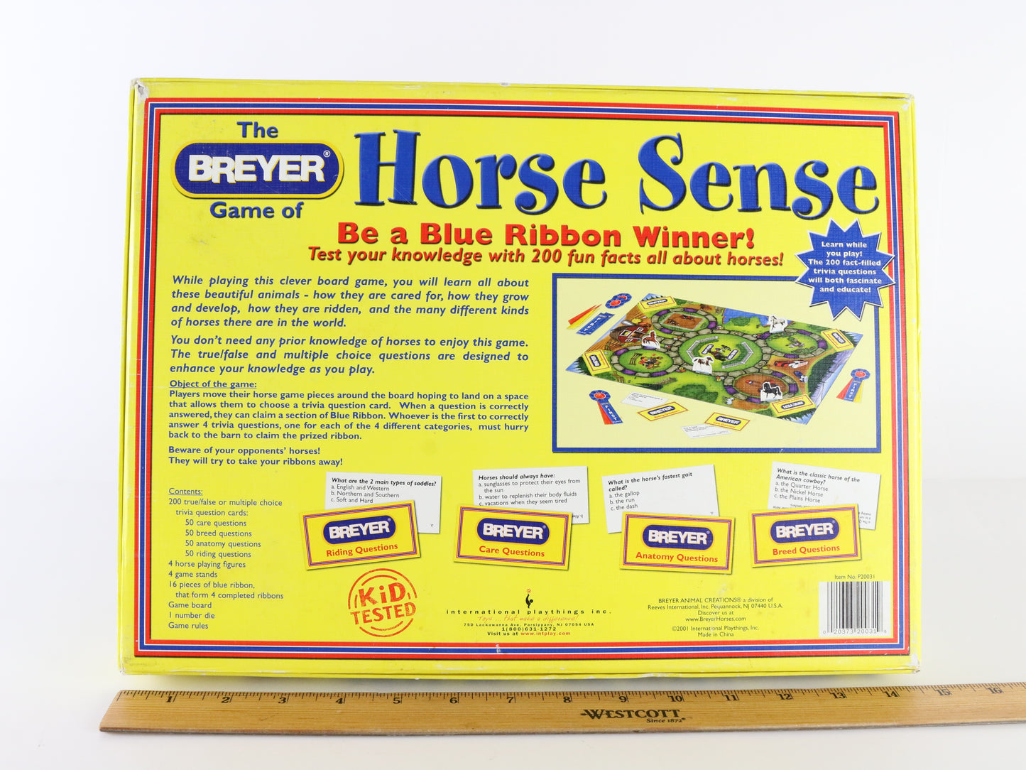 Breyer Game Of Horse Sense Fun Facts Board Game International Playthings P20031