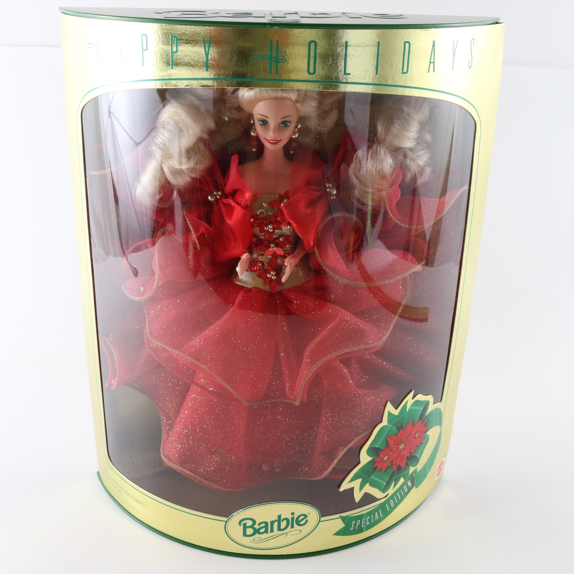 Poinsettia Happy Holidays Special Edition Barbie Doll Mattel 10824