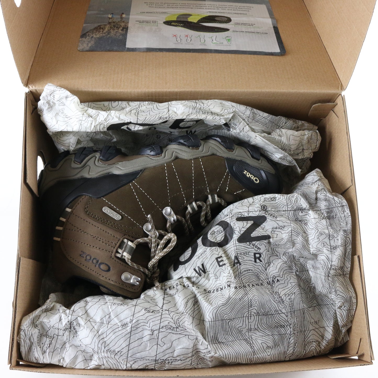 Oboz Bridger Mid B-Dry Waterproof Womens Walnut Winter Hiking Boots Size 7.5 USA