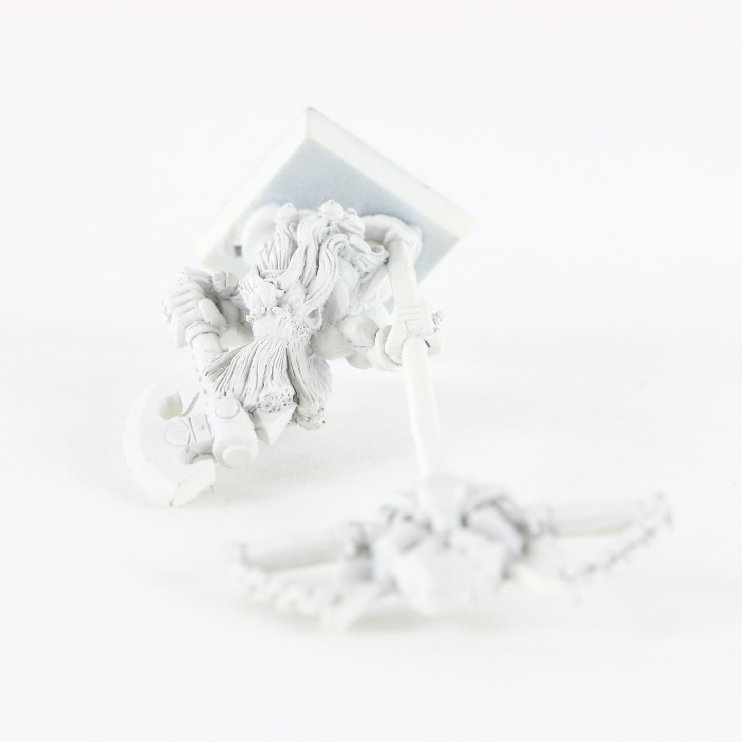 Dwarf Troll Slayer Command Standard Bearer Citadel Warhammer White Painted