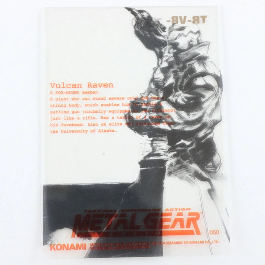 Metal Gear Solid Trading Card 050 Vulcan Raven TR-VR 3310 Konami Silver