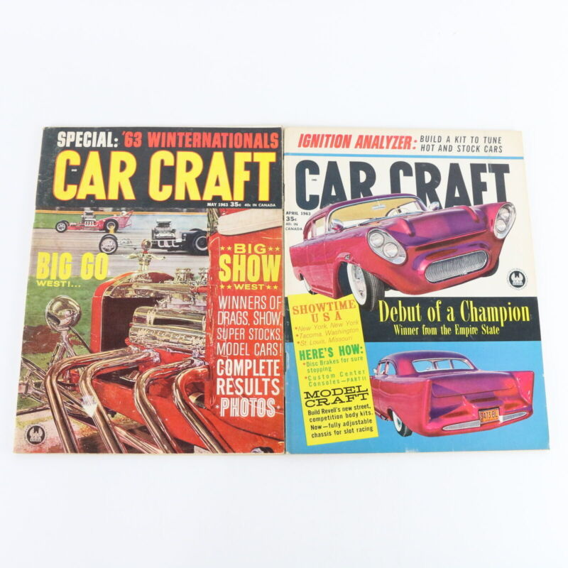 Lot Of 4 Car Craft April May June 1963 Vintage Car Magazines