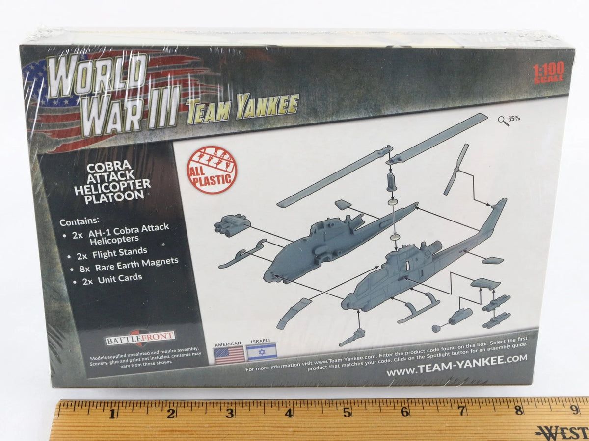 Cobra Attack Helicopter Platoon WW3 American Israeli Team Yankee 1:100 Sealed