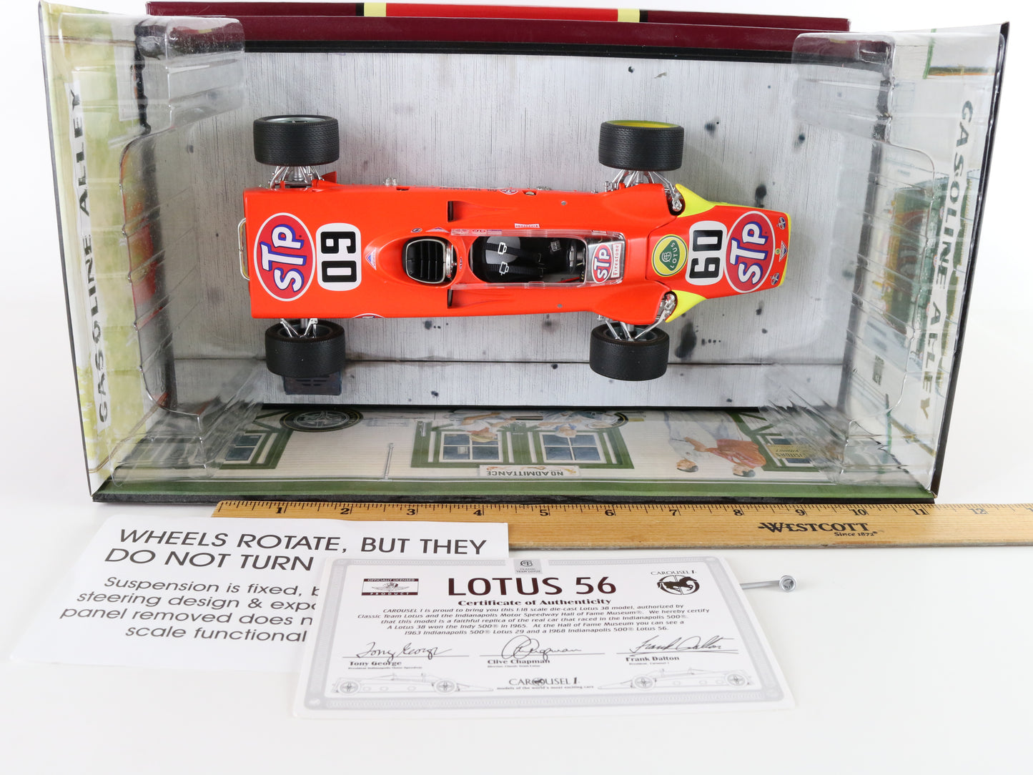 1968 Lotus 56 Indy 500 Pole J. Leonard #60 STP Turbine Carousel 1 1:18 5251