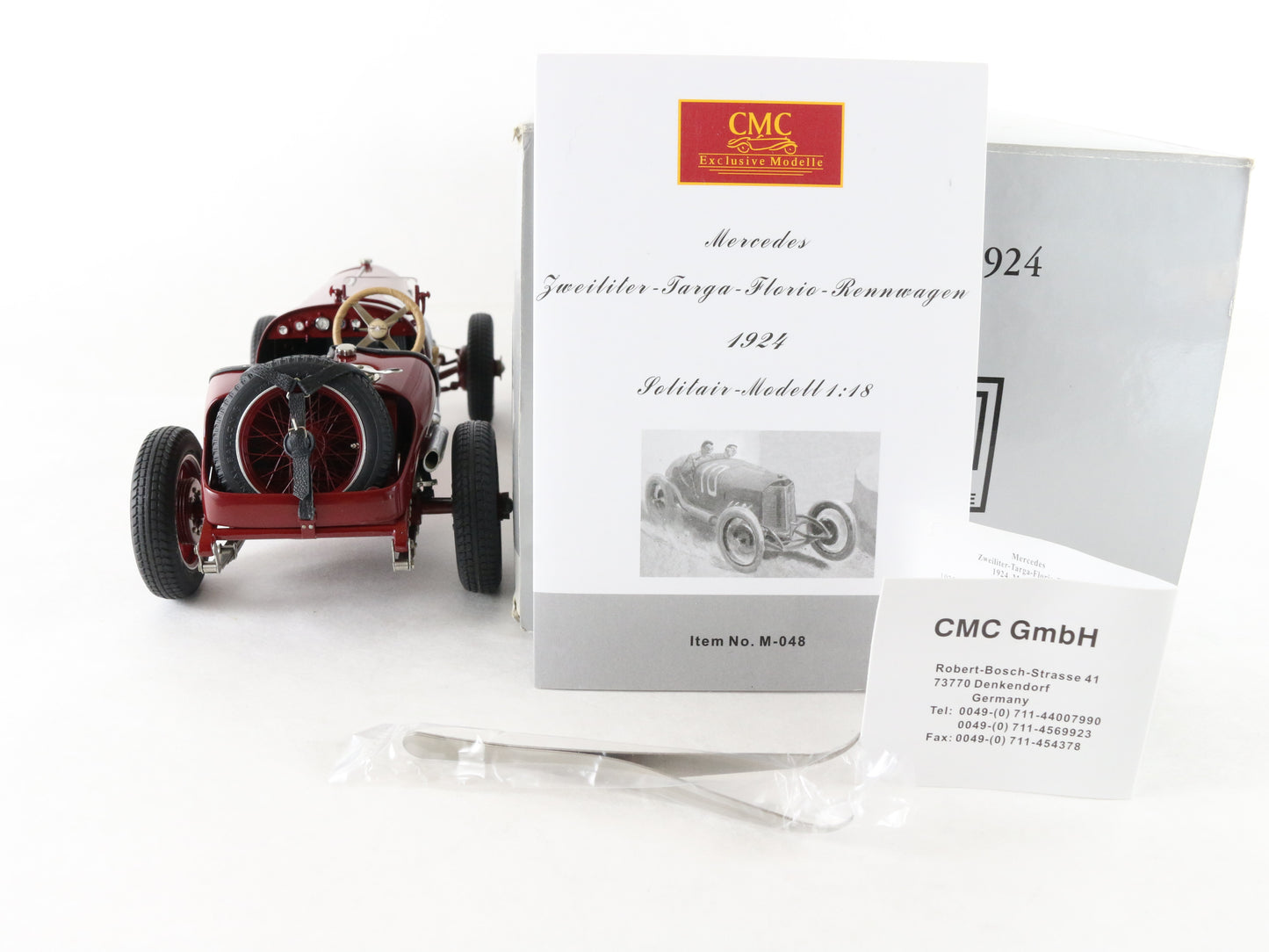 1924 Mercedes Targa Florio Rennwagen #10 Red CMC 1:18 M-048 Model Car