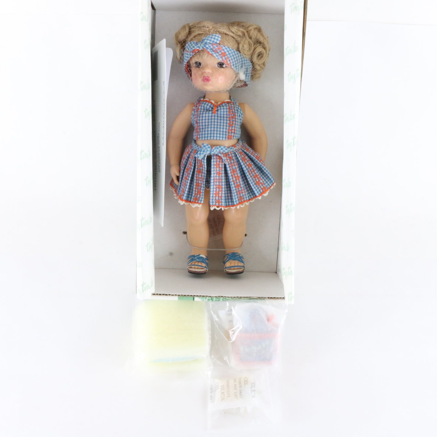 Tiny Terri Lee CA California Travel 10" Doll Gingham Sun Suit W/ Extras 40023