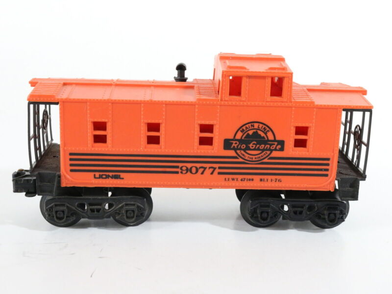 Main Line Rio Grande 9077 Orange Plastic Caboose Lionel O