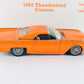 1962 Thunderbird Custom Orange Convertible Danbury Mint 1:24 Diecast Model Car