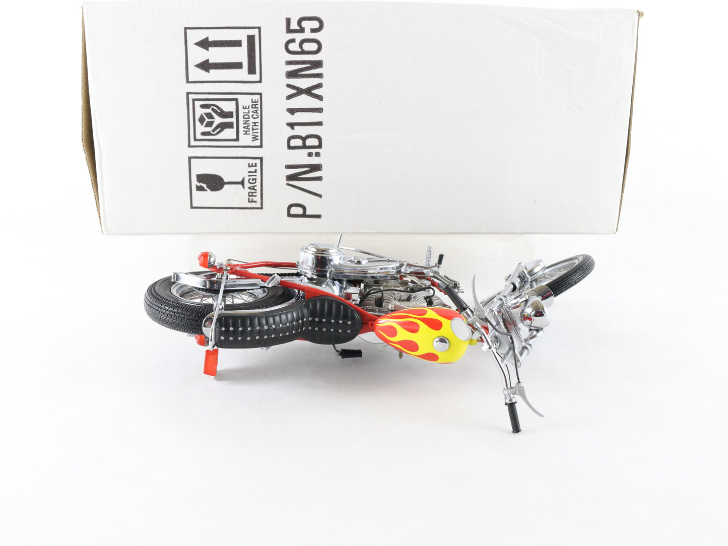 Easy Rider Billy Bike Red Yellow Flames Franklin Mint 1:10 Motorcycle B11XN65