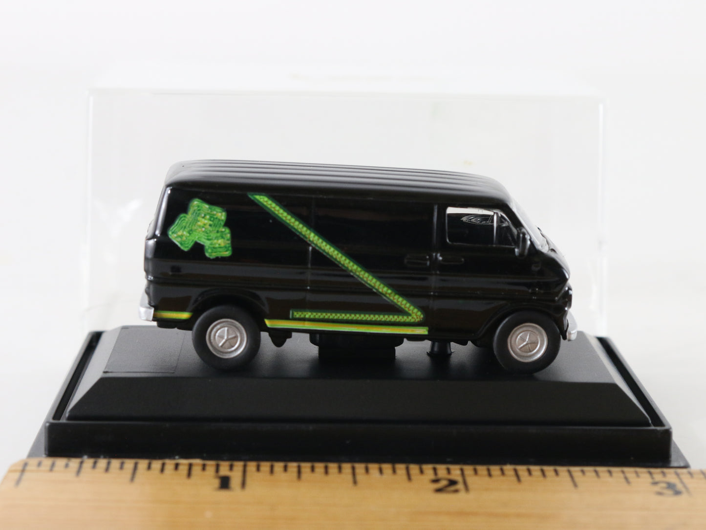 1974 Ford E-100 Black & Green Van Street Whipz Fun Toys 1:87 HO SCALE