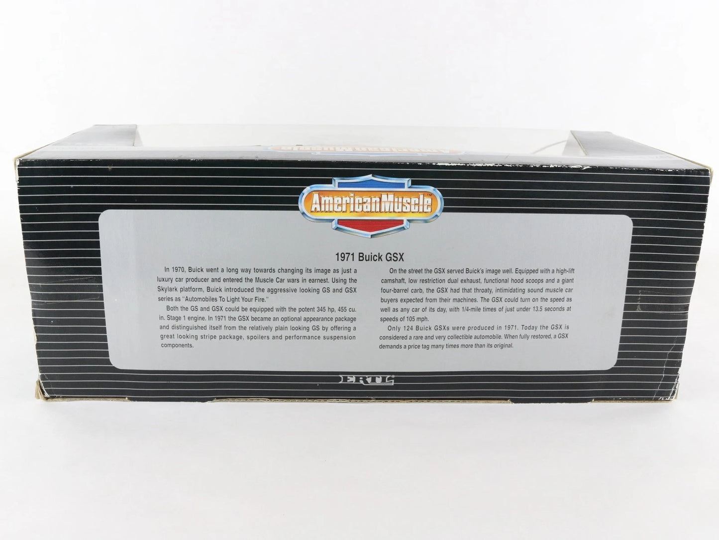 1971 Buick GSX Black Gold ERTL American Muscle 1:18 Diecast Model Car 7604