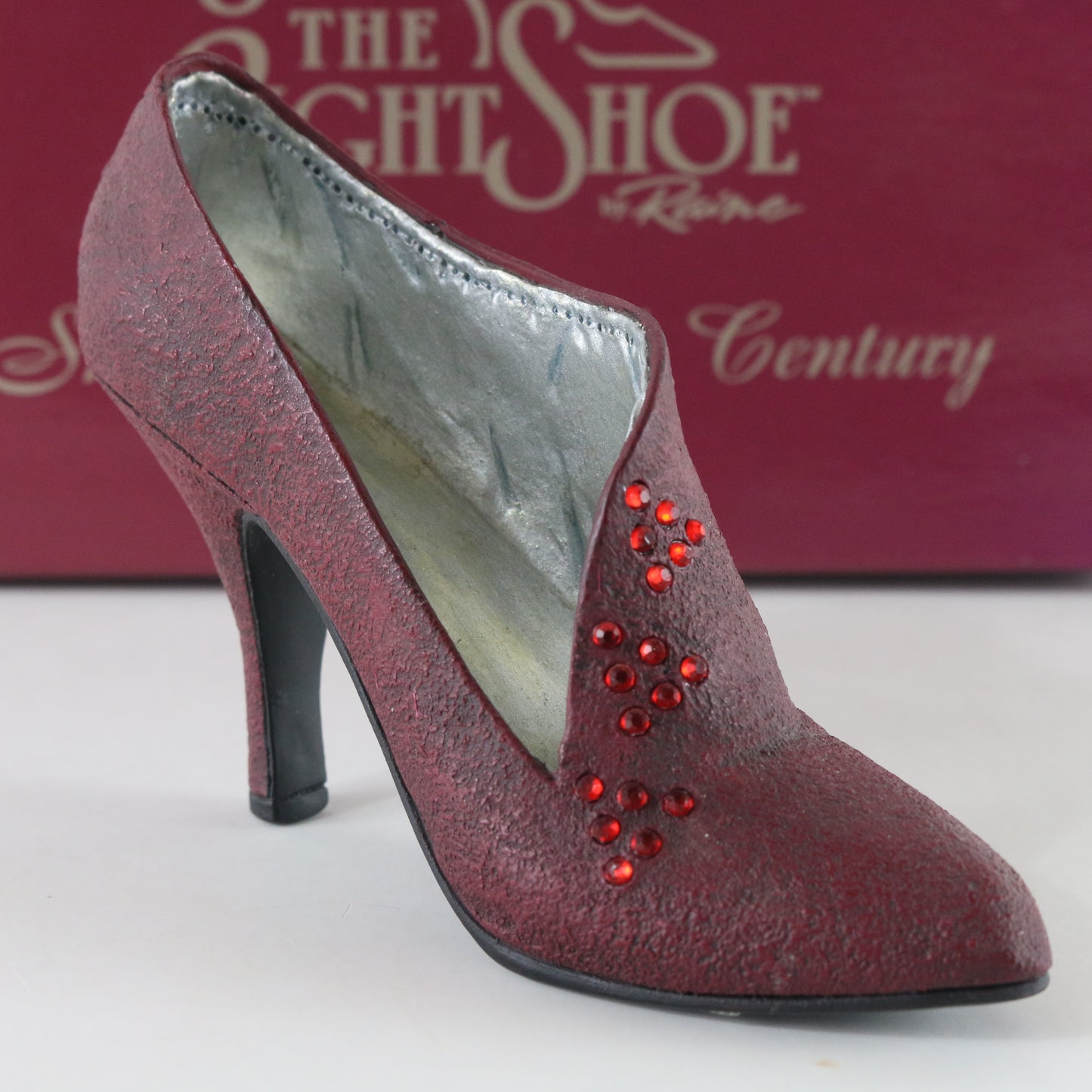 Pastiche Maroon Resin Collectible Shoe