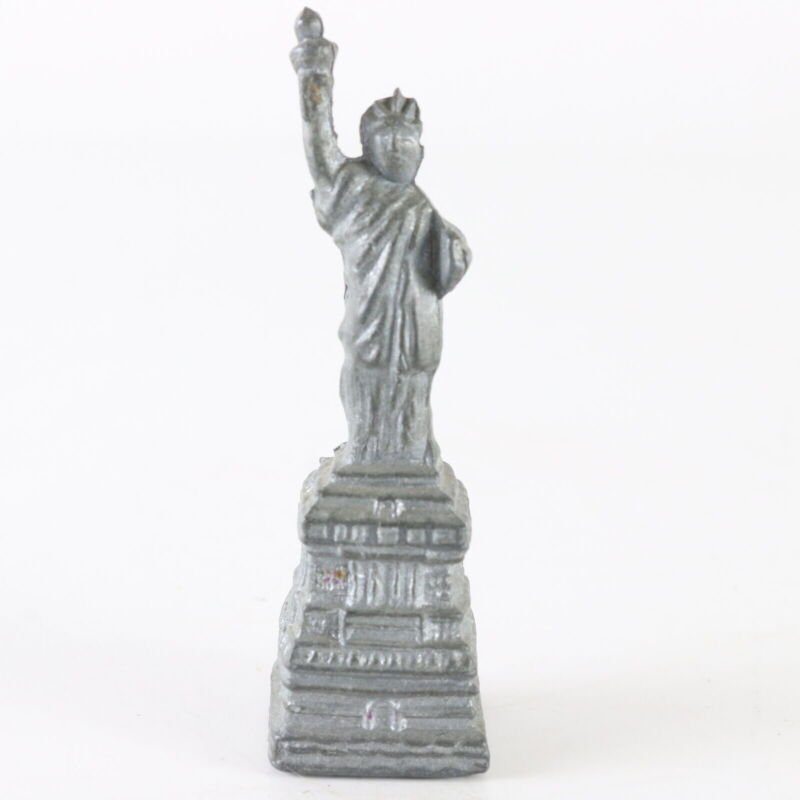 Vintage Souvenir or Toy Diecast Metal Statue Of Liberty Figure 3"