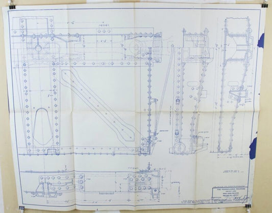 Pennsylvania PRR X31 X32 X33 Draft Gear Bolster 99992C 34.25��� Blueprint ca. 1932