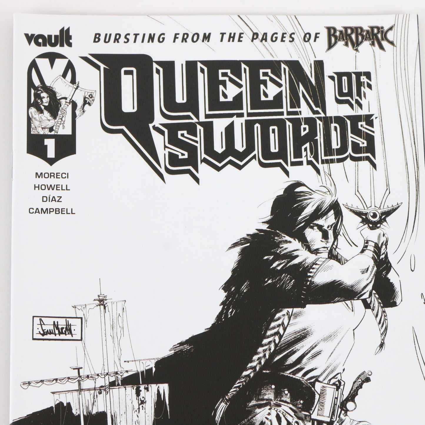 Queen Of Swords Barbaric Issue #1 Vault 1st Print 1:100 Murphy Sketch NM Comic