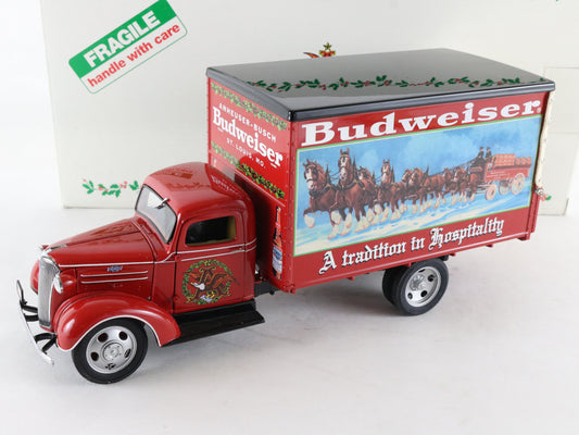 1930s Budweiser Christmas Delivery Truck Red Danbury Mint 1:24 Diecast 