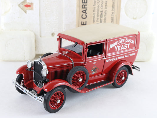 1931 Budweiser Delivery Truck Red Tan Danbury Mint 1:24 Diecast Model Car