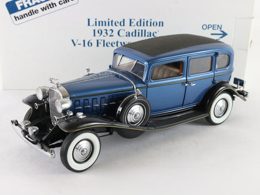 1932 Cadillac V-16 452-B Fleetwood Sedan Blue Danbury 1:24 Diecast 1332/5000