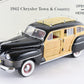 1942 Chrysler Town & Country Black Wood Panel Danbury Mint 1:24 Diecast 