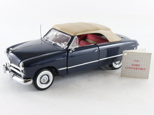 1949 Ford Convertible Blue Tan Franklin Mint 1:24 Model 