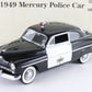 1949 Mercury Police Cruiser Black White Danbury Mint 1:24 Diecast Model