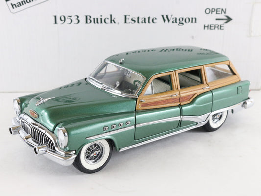 1953 Buick Estate Wagon Green Wood Panel Danbury Mint 1:24 Diecast 