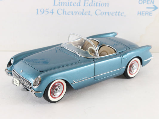 1954 Chevy Corvette Convertible Limited Edition Blue Tan Danbury 1:24 #648