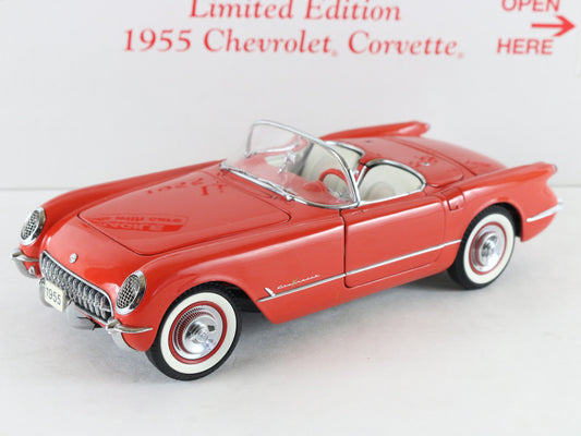 1955 Chevy Corvette Roadster Venetian Red Limited Danbury Mint 1:24 Diecast 396