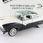 1955 Ford Fairlane Crown Victoria Danbury Mint 1:24 White Black Diecast Model