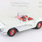 1957 Chevy Corvette Roadster White Black Limited Danbury Mint 1:24 Diecast #912