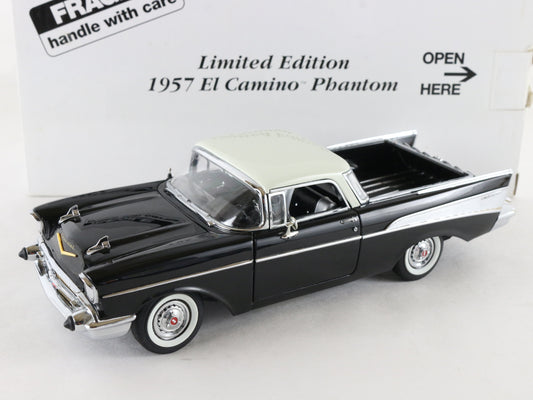 1957 Chevy El Camino Phantom Black White Danbury Mint 1:24 Diecast 109