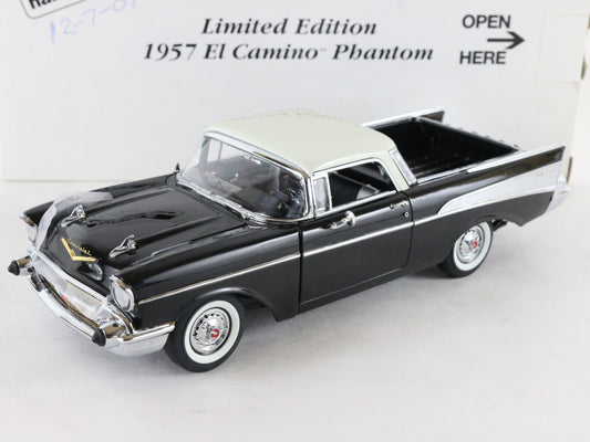 1957 Chevy El Camino Phantom Black White Danbury Mint 1:24 Diecast 1666