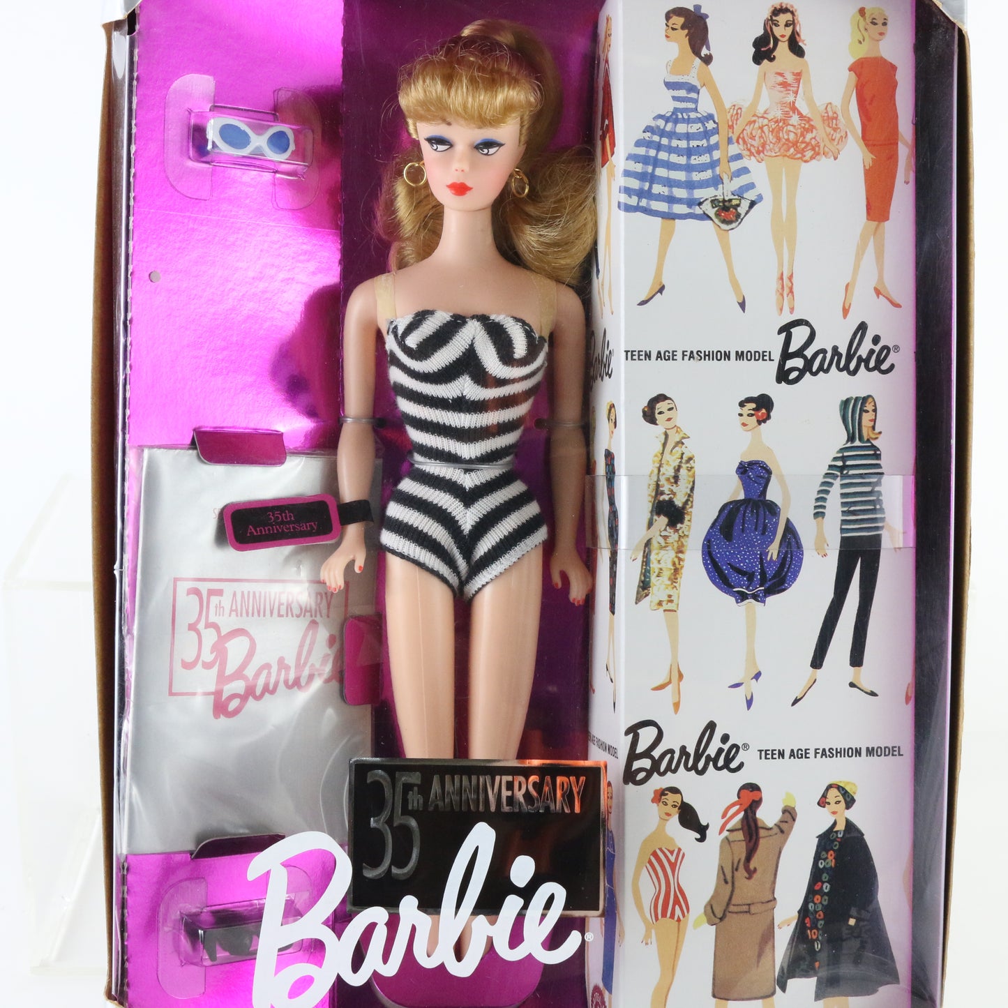 1959 Barbie Doll 35th Anniversary Mattel 11590 1993 iconic original style with vintage packaging