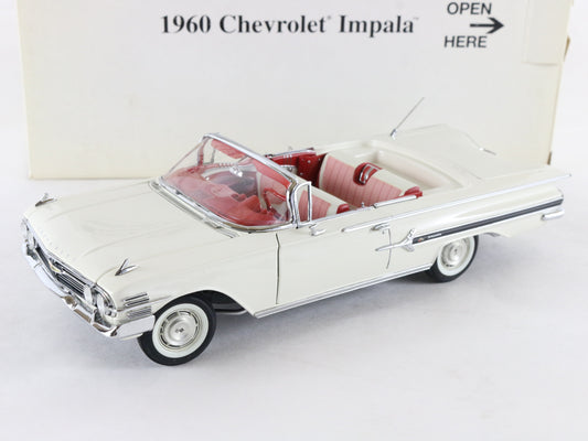 1960 Chevrolet Impala Convertible White Red Danbury Mint 1:24 Diecast 