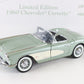 1960 Chevy Corvette Green White Convertible Limited Danbury Mint 1:24 2505