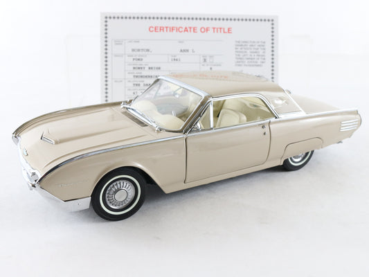 1961 Ford Thunderbird Hardtop Honey Beige Danbury Mint 1:24 Model 
