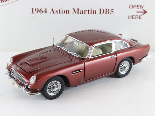 1964 Aston Martin DB5 Coupe Dubonnet Red Danbury Mint 1:24 Diecast Car