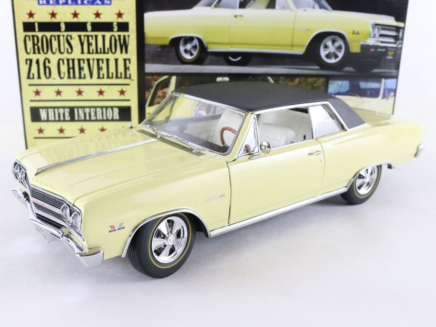 1965 Chevelle Malibu SS 396 Turbo Jet Crocus Yellow Exact Detail 1:18 Model 