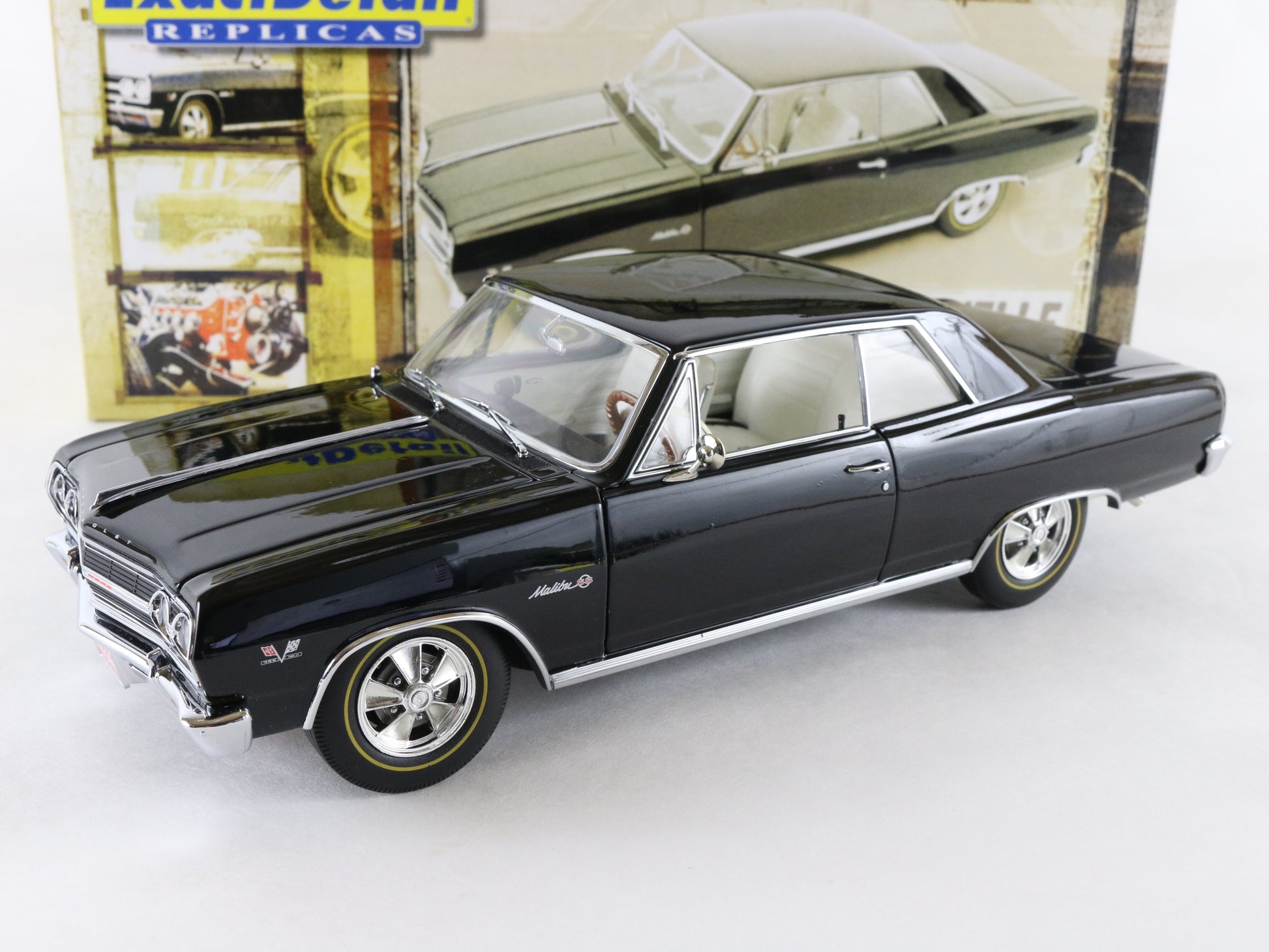 1965 Chevy Chevelle Z16 Black Exact Detail 1:18 Diecast 743/1220 WCC505a LN +Box