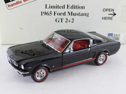 1965 Ford Mustang GT 2+2 Black Danbury Mint 1:24 Diecast 818/1965