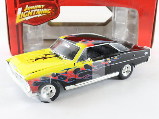 1966 '66 Chevy Nova SS Black Muscles R27 Johnny Lightning 1:24 Diecast 51105