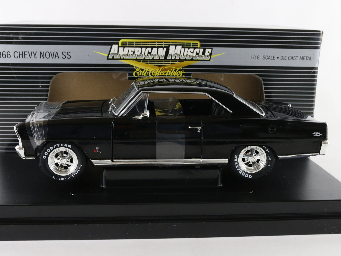 1966 Chevy Nova SS Black American Muscle ERTL 1:18 Model 33750