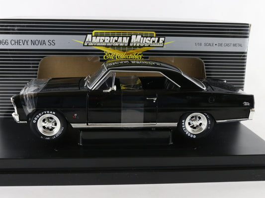 1966 Chevy Nova SS Black American Muscle ERTL 1:18 Model 33750