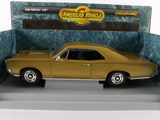 1966 Pontiac GTO Gold American Muscle ERTL 1:18 Diecast Model 7291